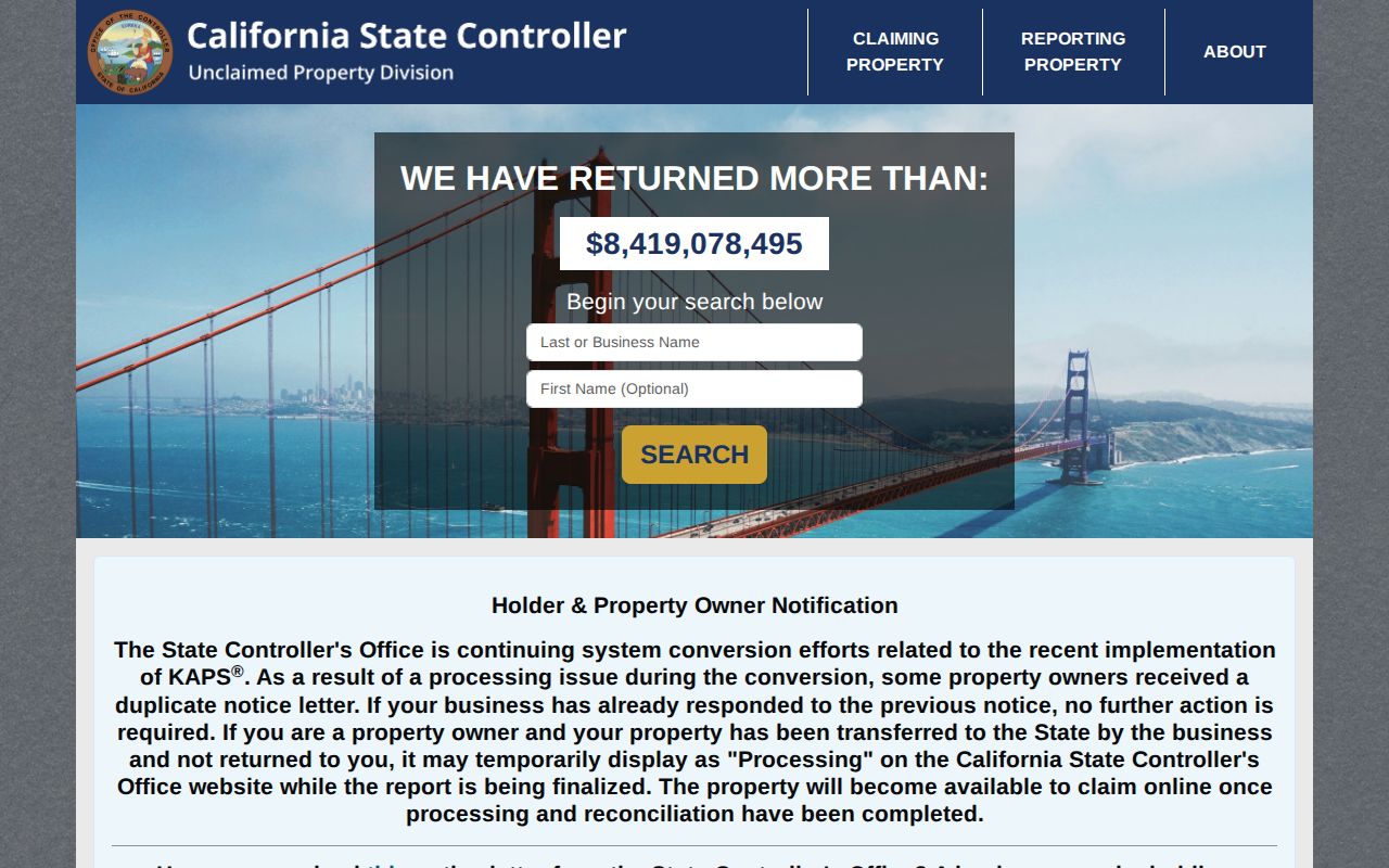 Yucca Valley neighbors California unclaimed property search
