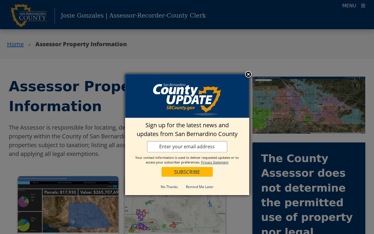 Yucca Valley street directory assessor property search